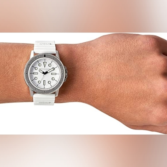 Armani Exchange Men's Stainless Steel Dive Inspired Watch with Silicone Band - Picture 7 of 7